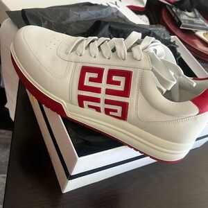 Brand new Givenchy Leather Sneaker Red and White